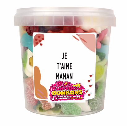 Box Bonbons 500gr – “Je t’aime maman"