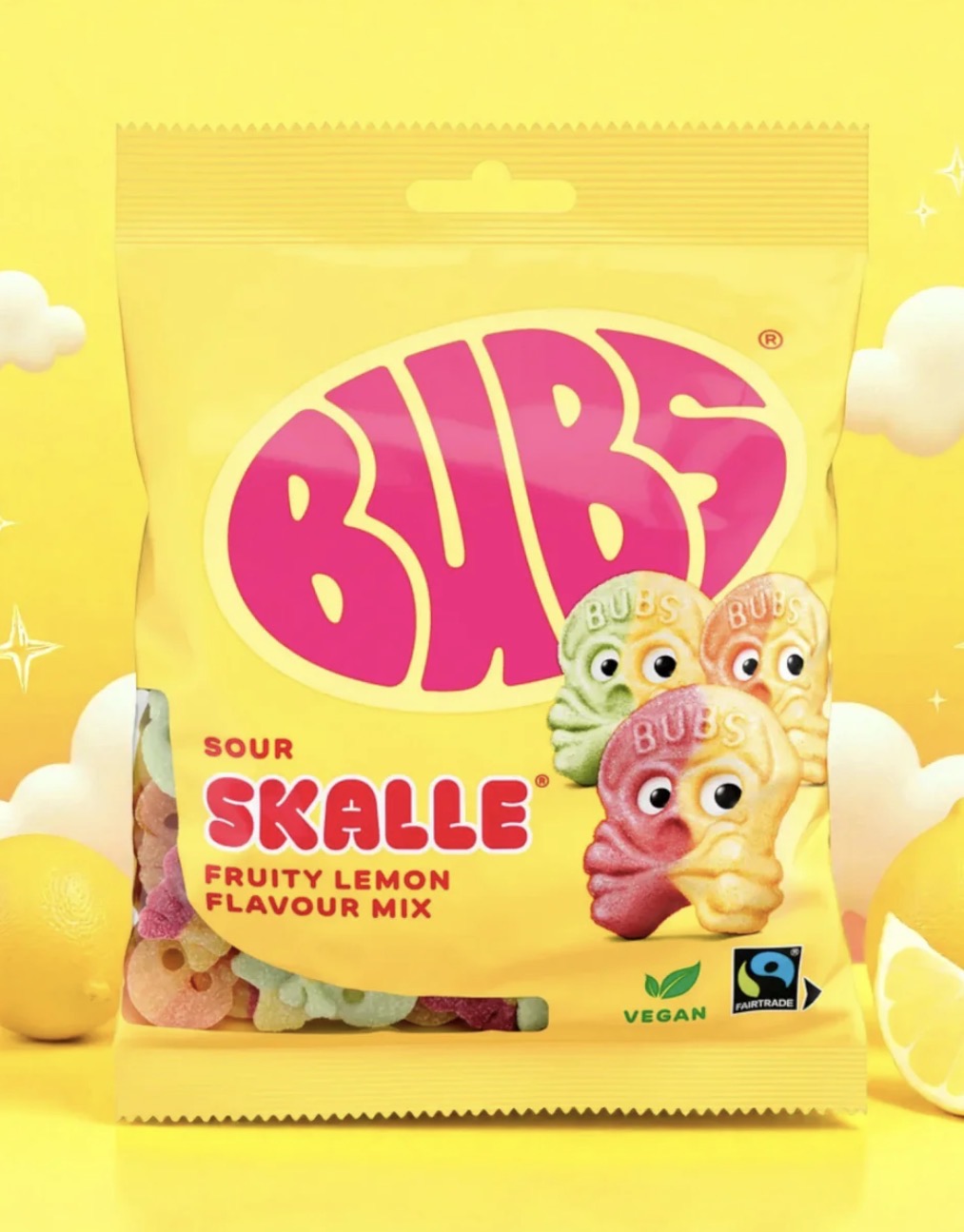 Bubs Min Crânes Fruity Lemon Mix - Bonbons Suédois