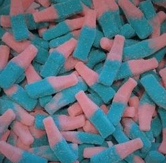 Bouteilles Lutti Roses et Bleues  100 Gr Halal